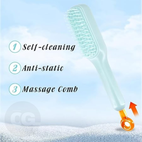 Self-Cleaning Hair Brush - One-Click Cleaning Telescopic Hair Comb, Anti-Static Hairbrush